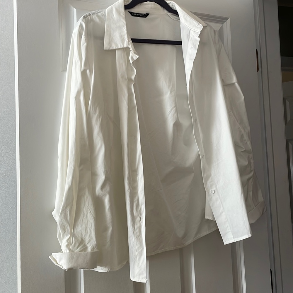 Womens White Button Down Shirt